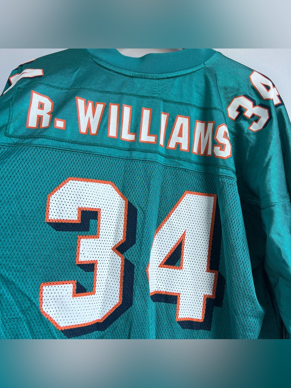 Vintage Reebok Miami Dolphins Ricky‎ Williams #34 NFL Jersey 2XL Mens XXL - Picture 12 of 14